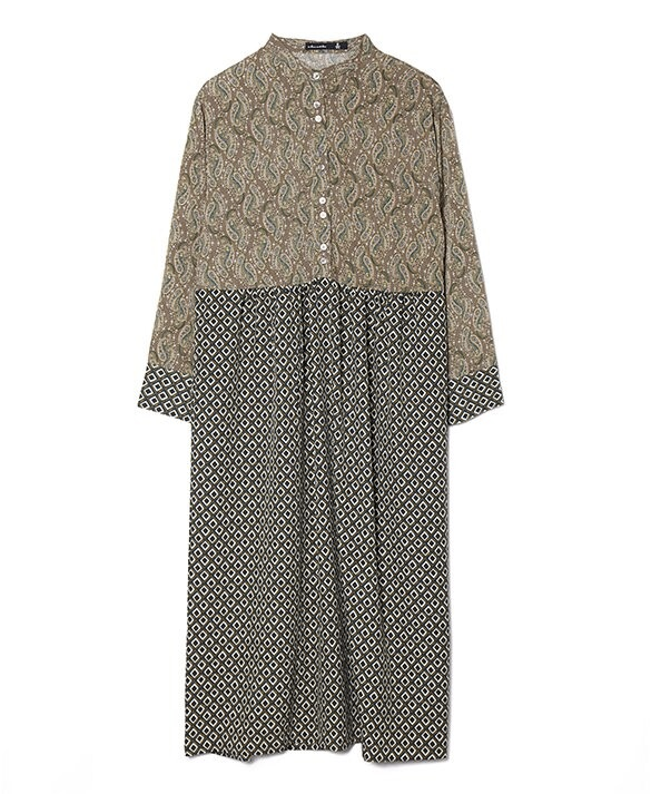 古典風搖曳印花連身裙 - 2026 流行穿搭  女士連身裙 春秋冬時尚穿搭 成人休閒 日常穿搭 易於配搭 日本直送   #JP-I-260009