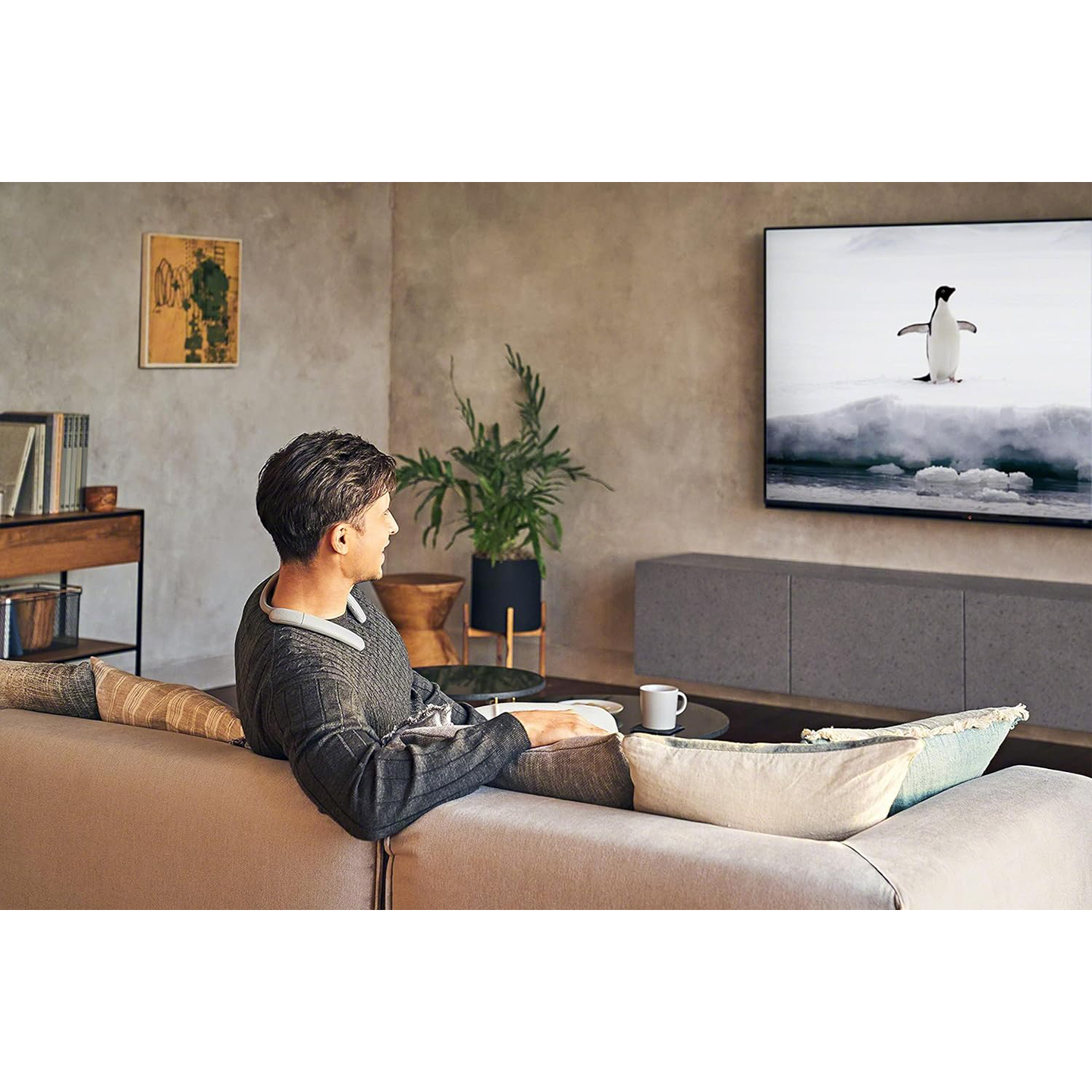 Sony Wireless Neckband Speaker White (SRS-NB10)