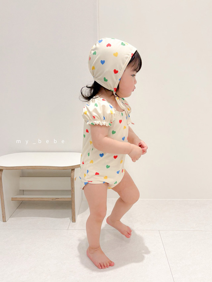 🇰🇷mybebe 泳衣+帽