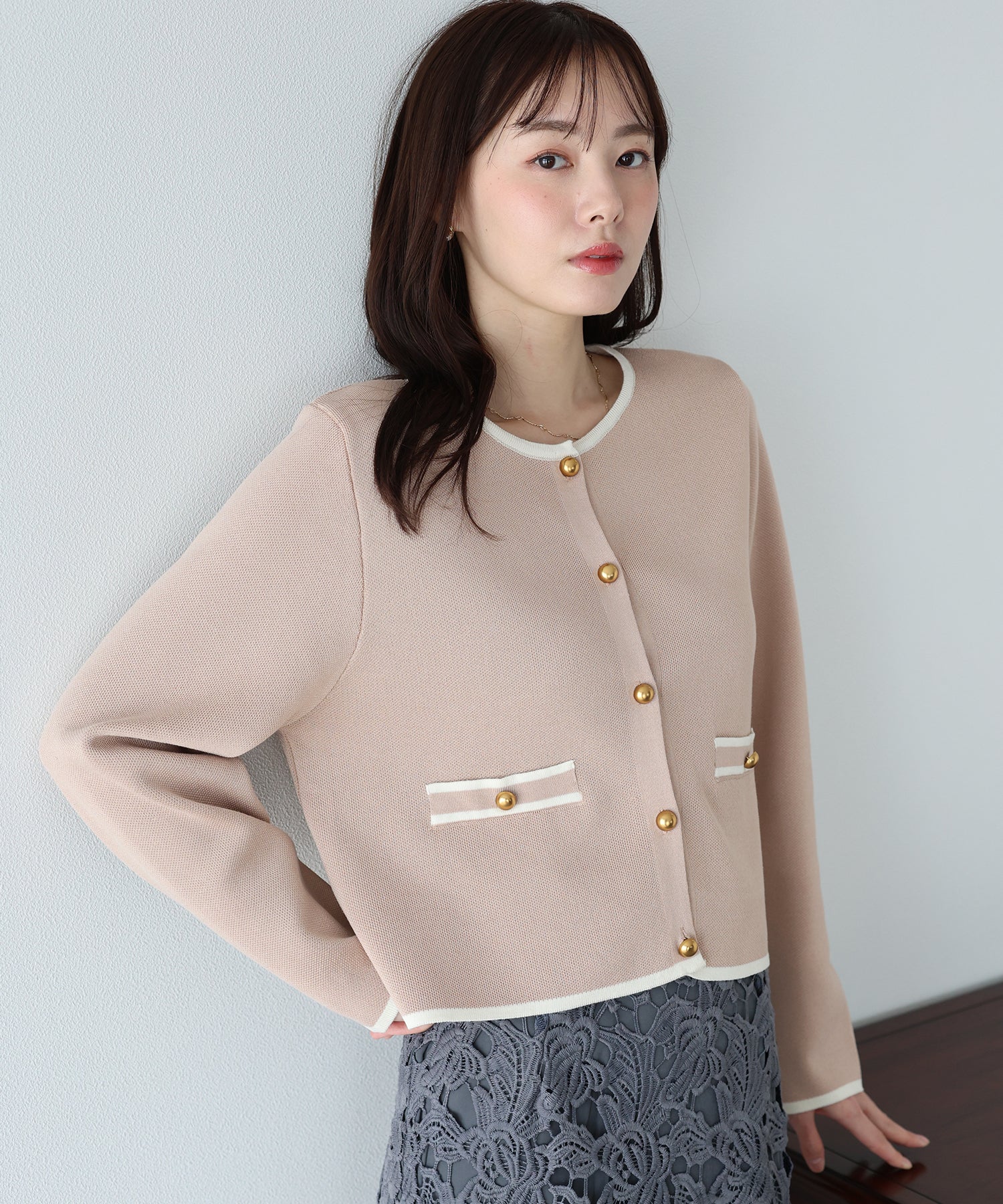 <JP> 小香風拼色Tweed Cardigan * 3色入 <預購>