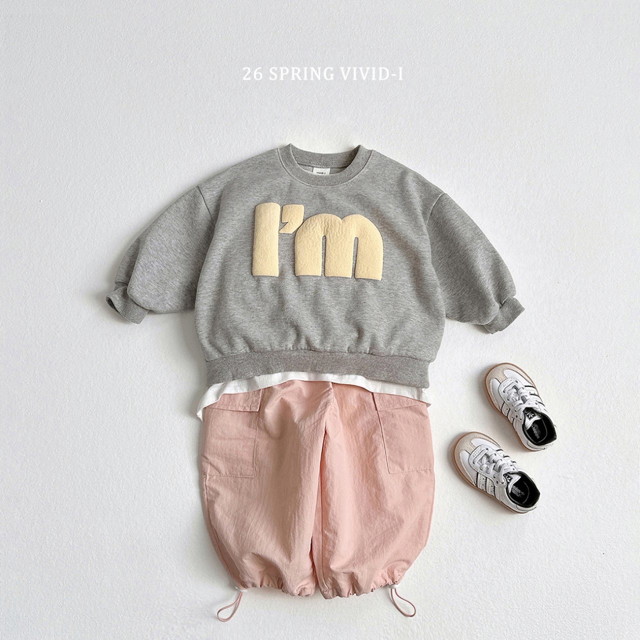 🌸預訂 韓國直送🌸🇰🇷VIVIDI三色立體字母印花寬鬆衛衣