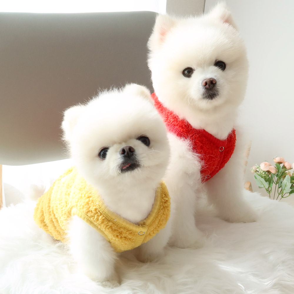 HONEY DOG🇰🇷 秋冬保暖羊羔絨快餐刺繡背心 (四款可愛造型)