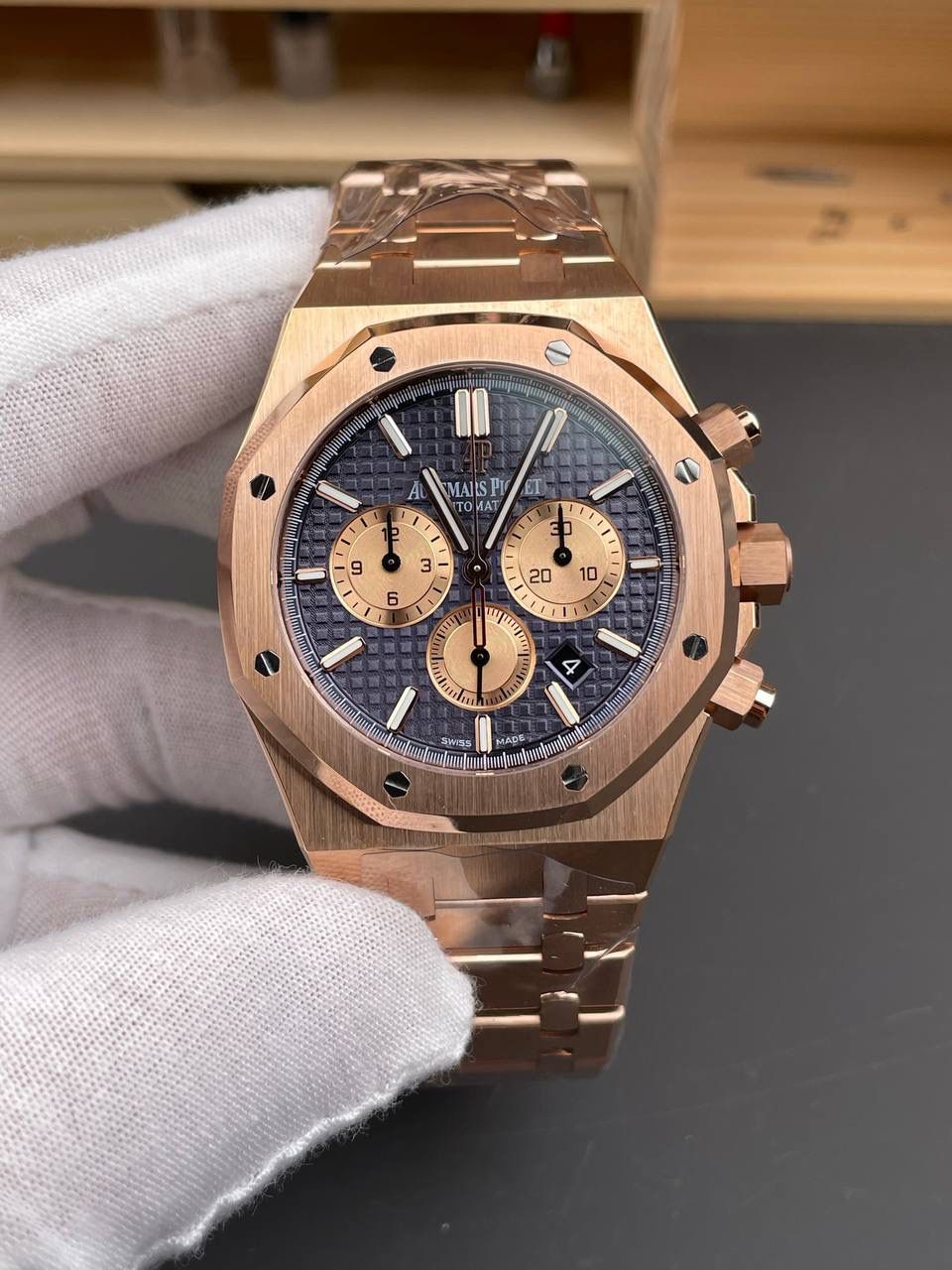 🚀皇家橡树26331OR 玫金蓝盘/41mm/4801机💯