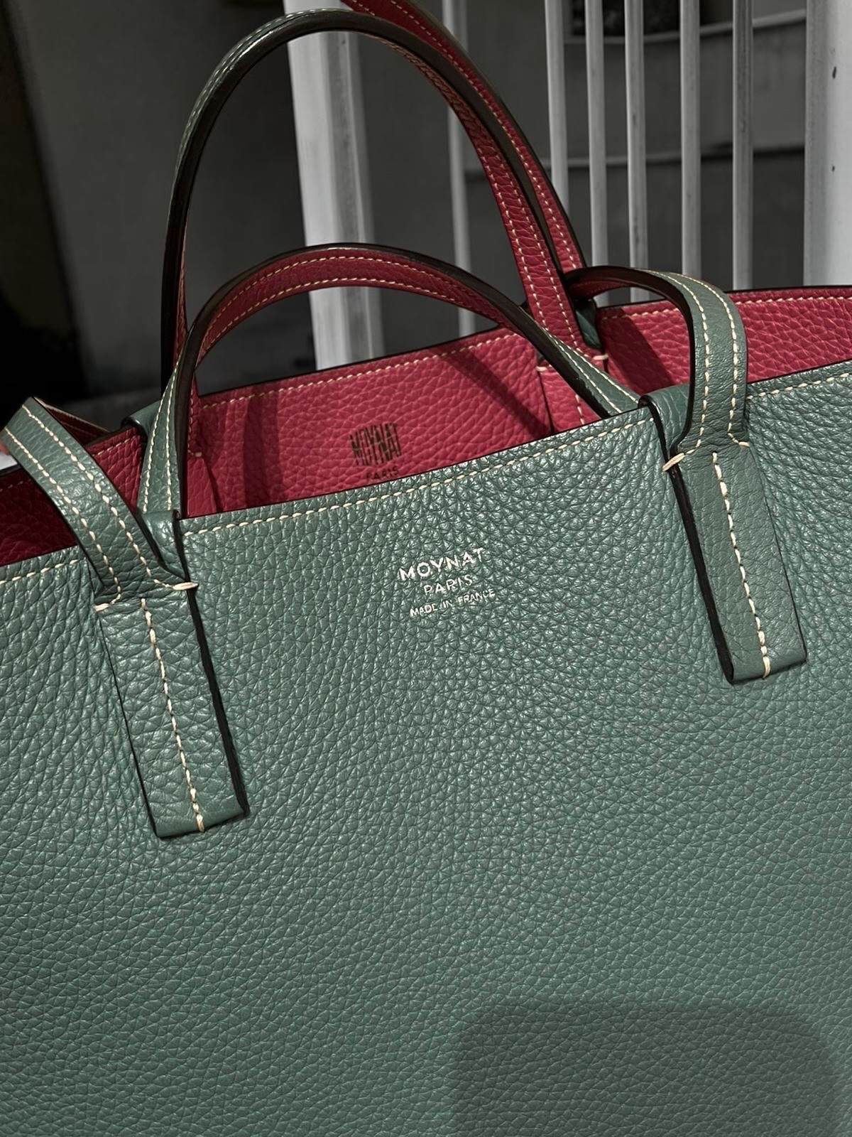Moynat tote bag reversible calfskin  ,100%Authentic,98%new✅Dust bag