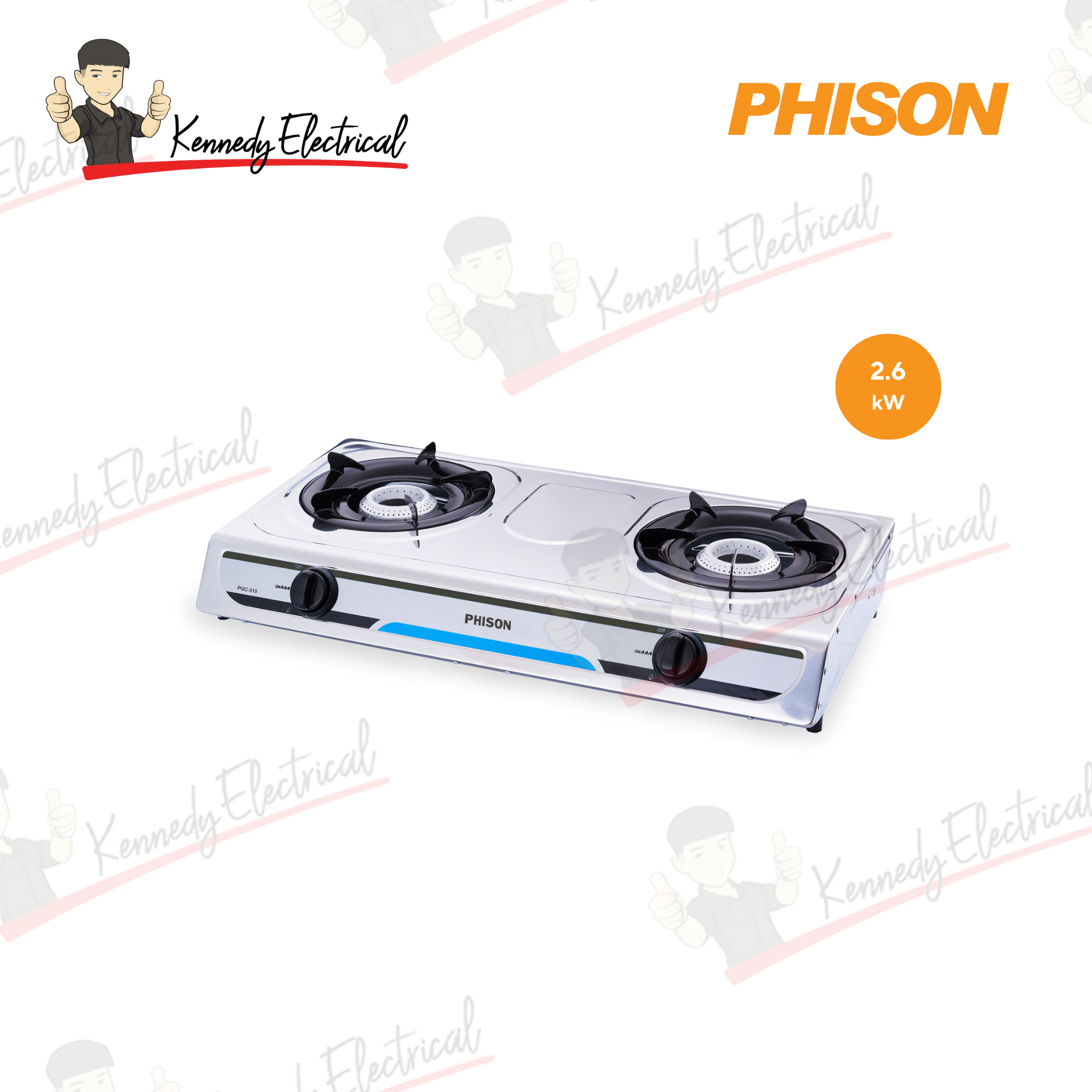 Phison 4.60kW Gas Cooker Counter Top PGC-310