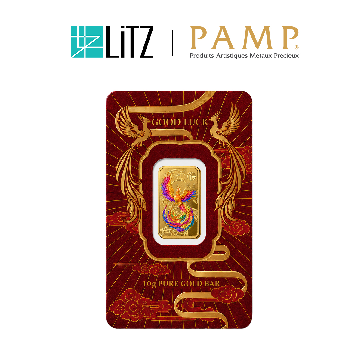 [10 gram] LITZ PAMP Suisse Good Luck Phoenix Limited Edition Gold Bar (999.9) PG081