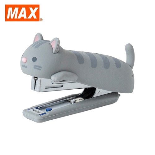 現貨｜日本製 MAX 灰色貓 矽膠套釘書機 HD-10NX/S SABATORA (ZH90235)
