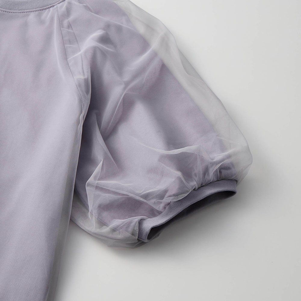 🆕【⭐訂購⭐】🌀 🇯🇵 日本直送 ❣️#親子裝❣️GITA 淡雅 薄紗疊層 泡泡袖 短袖Tee［2款選］ 🌀 [ELDA-0220][260524]