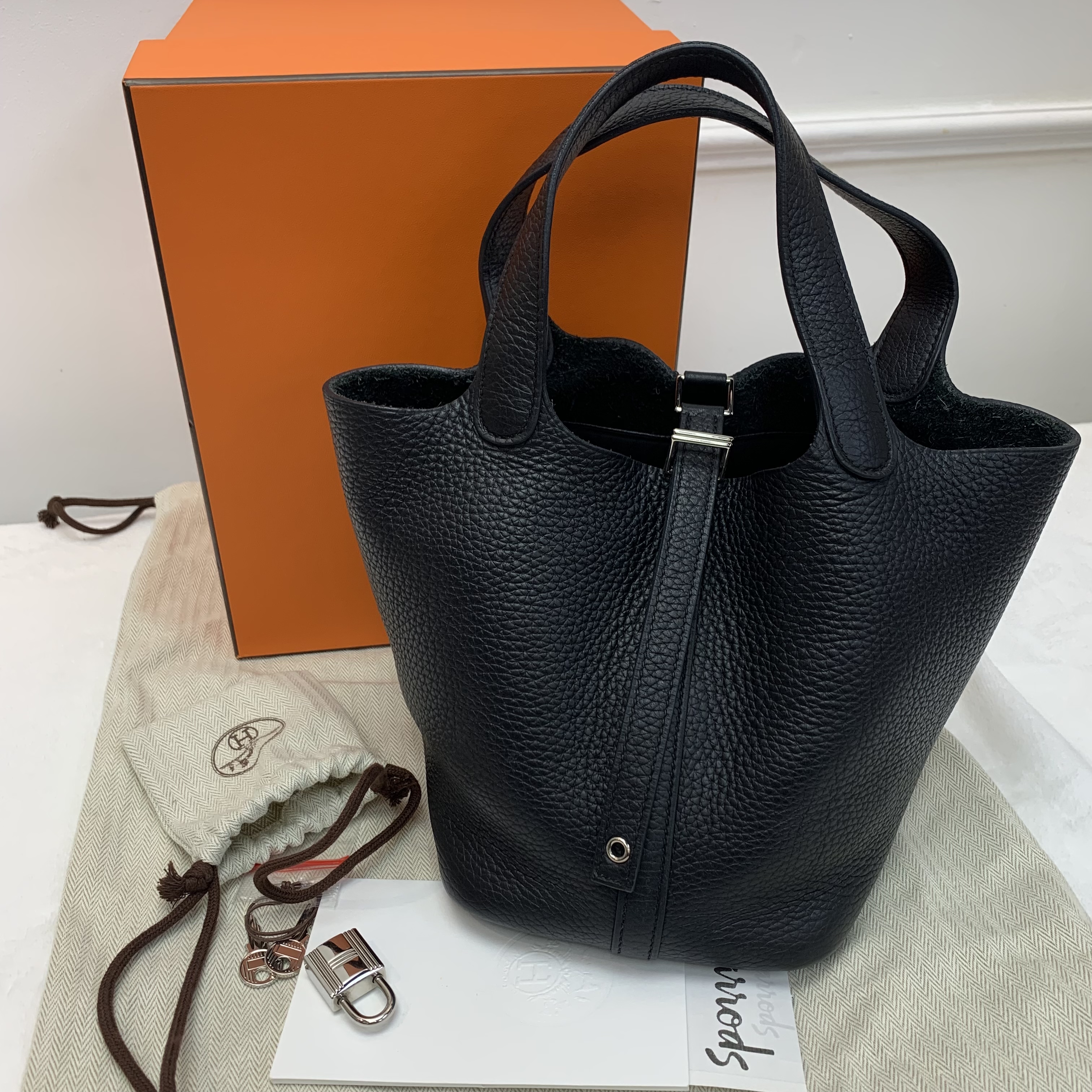 Hermes Picotin18 黑銀