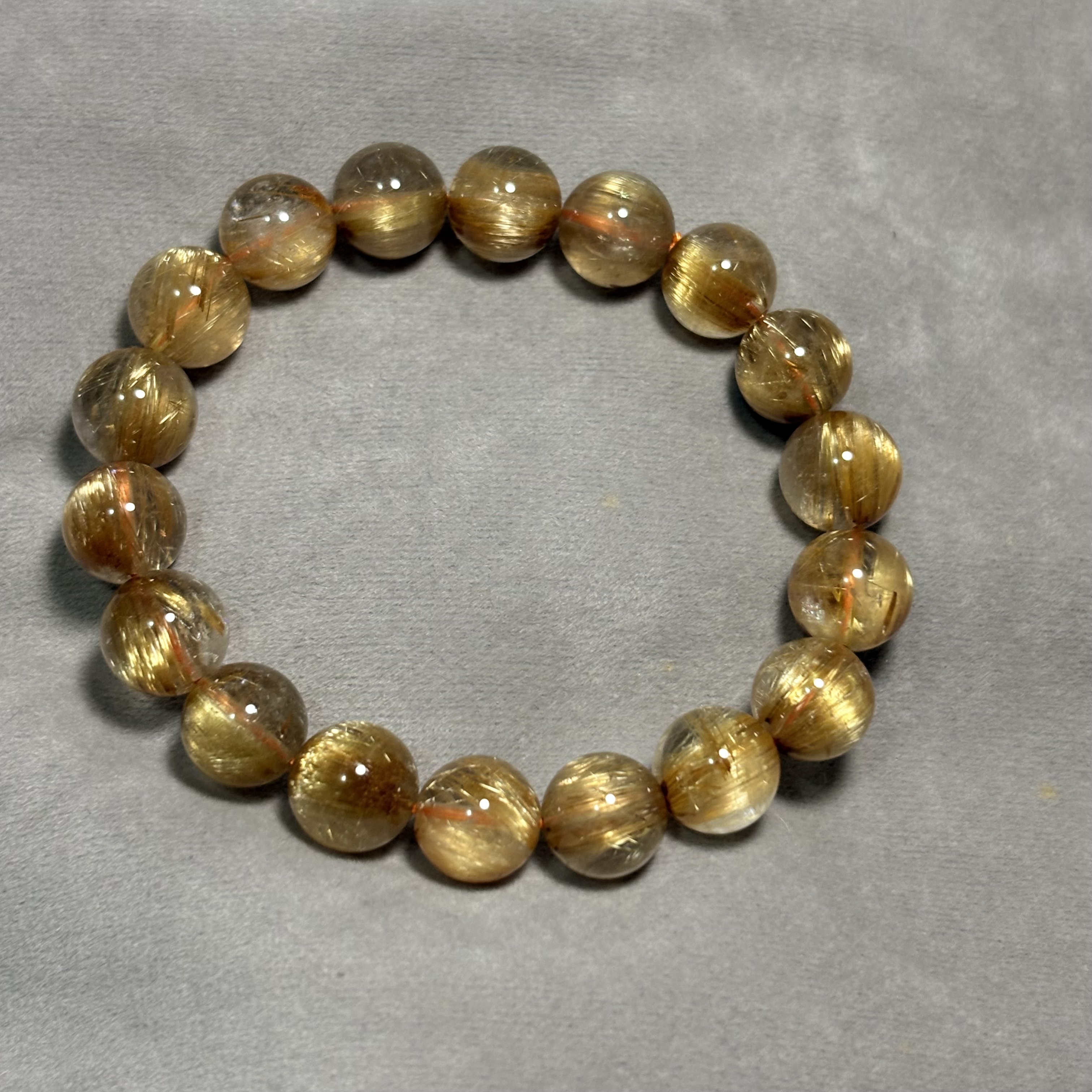 10.5mm金鈦晶晶石手串No.A5507