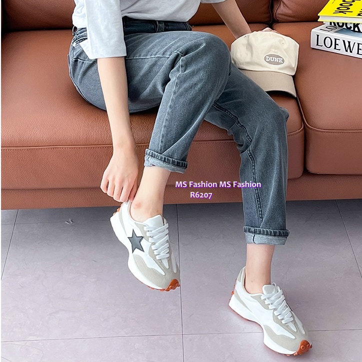 R6207 韓國🇰🇷拼色星星修腳sneakers
