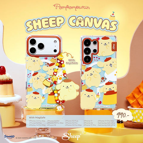 泰國現貨 （下單後7-14日到港） | 泰國品牌 AppleSheep Sheep Canvas Phone Case - Pompompurin Collection