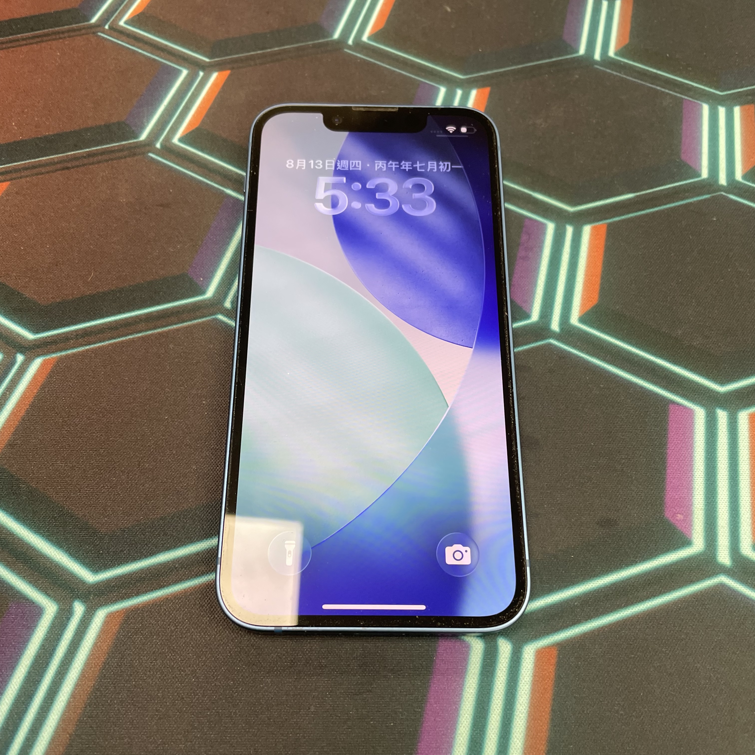 *7354 13 mini 完美機 128GB 電100 藍色 blue