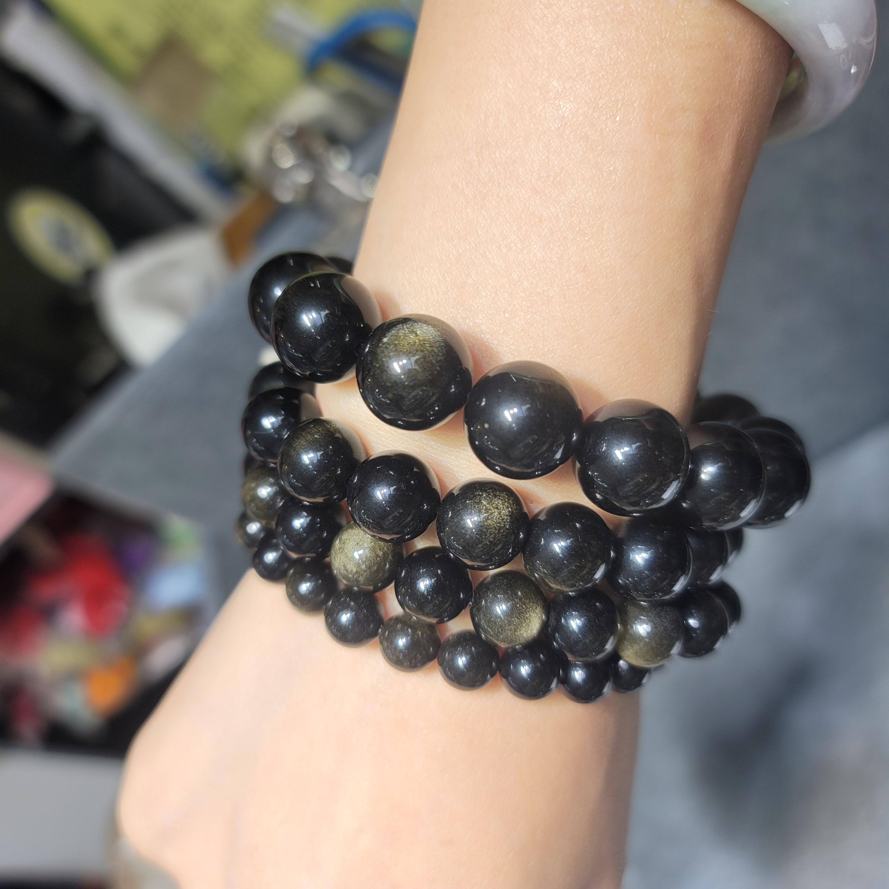 黑彩曜石手串(Obsidian)