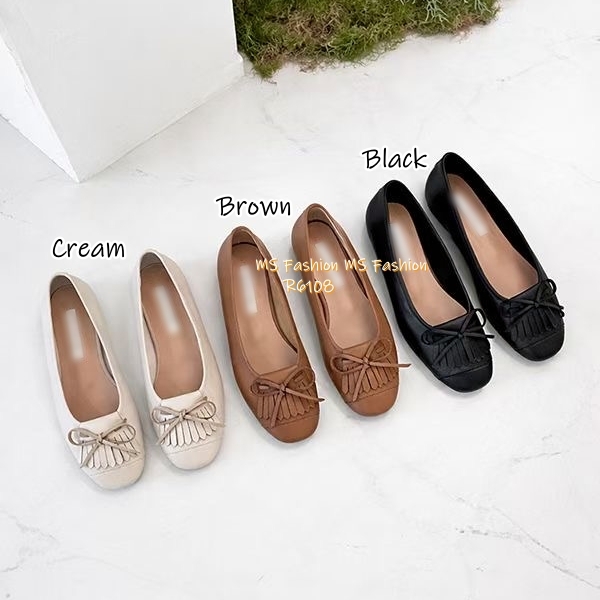 R6108 韓國🇰🇷真皮soso蝴蝶結鞋仔