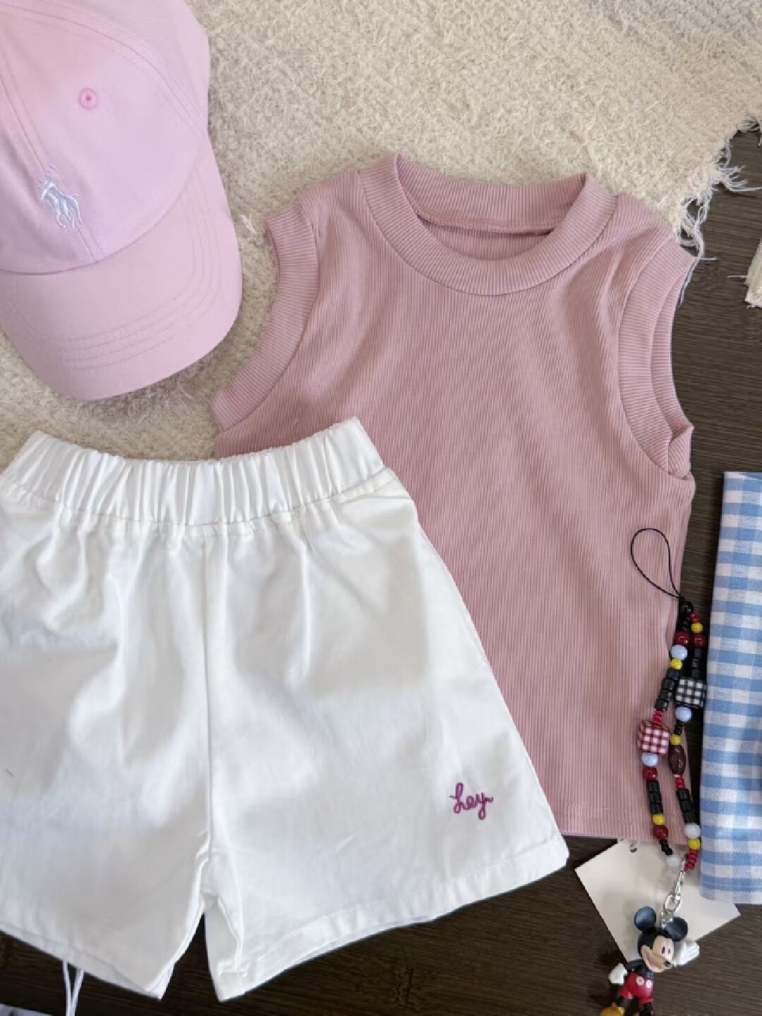 A0157 透氣百搭粉色背心