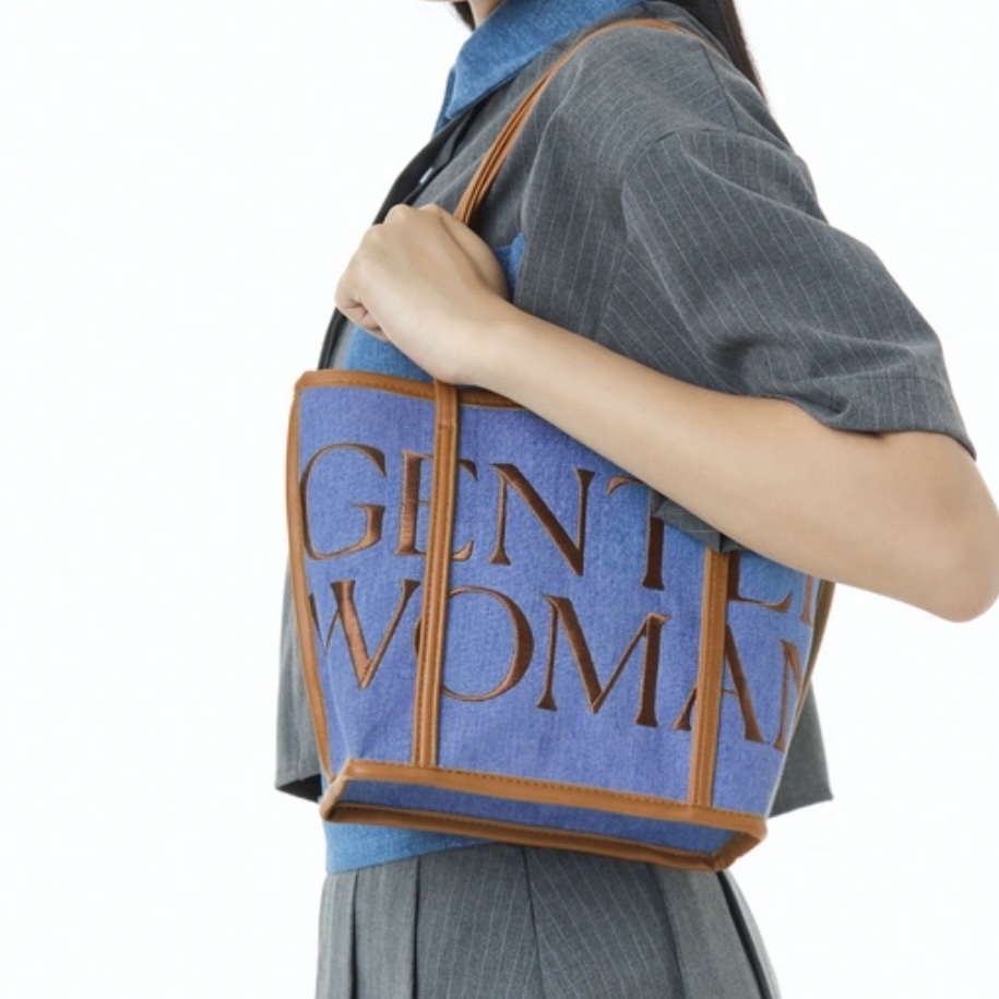 預購 | 🇹🇭GENTLEWOMAN ⭐DENIM LEATHER SOIREE HAULER BAG(NAVY) BG1097-3