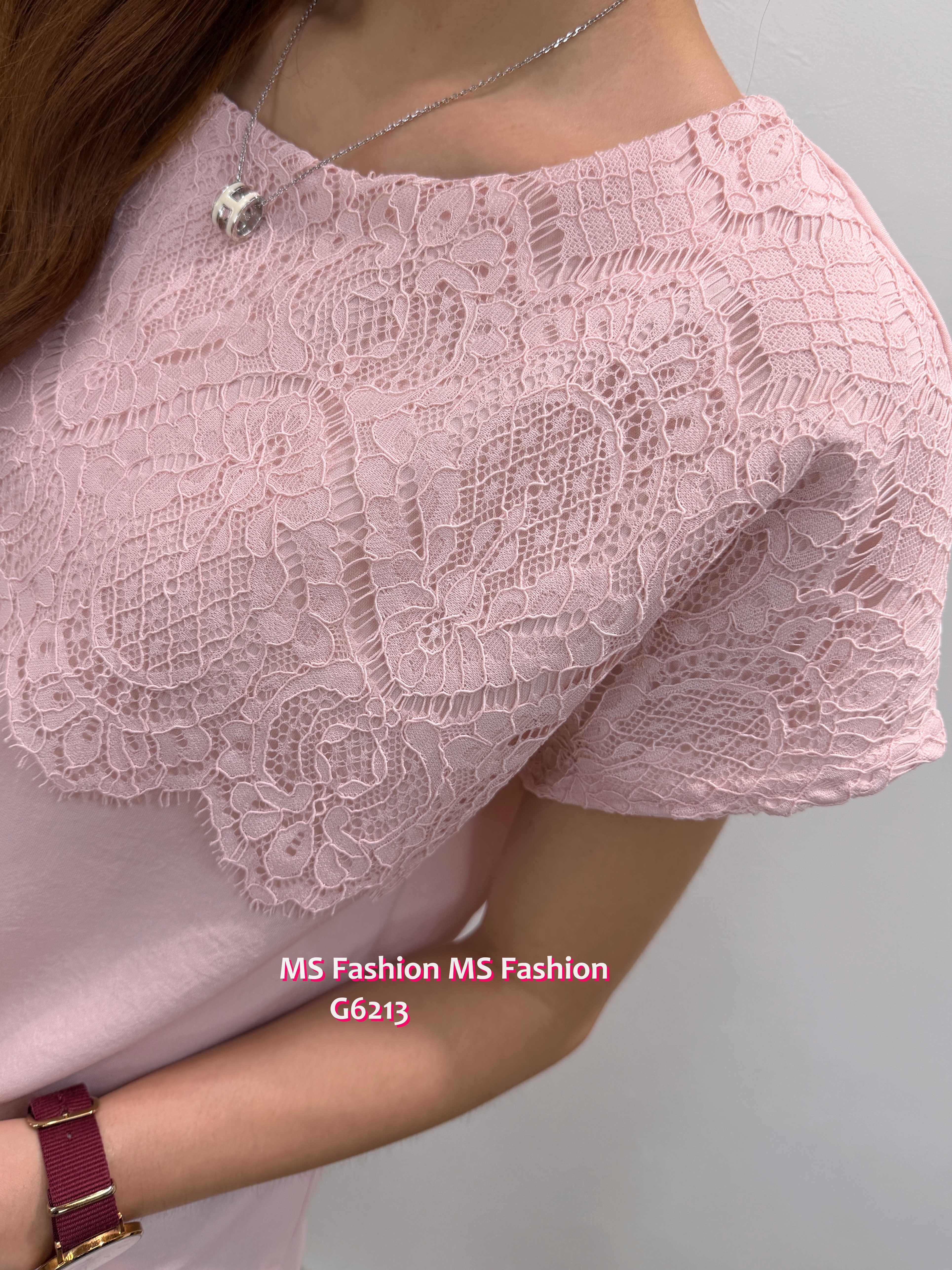 G6213 勁靚拼lace top