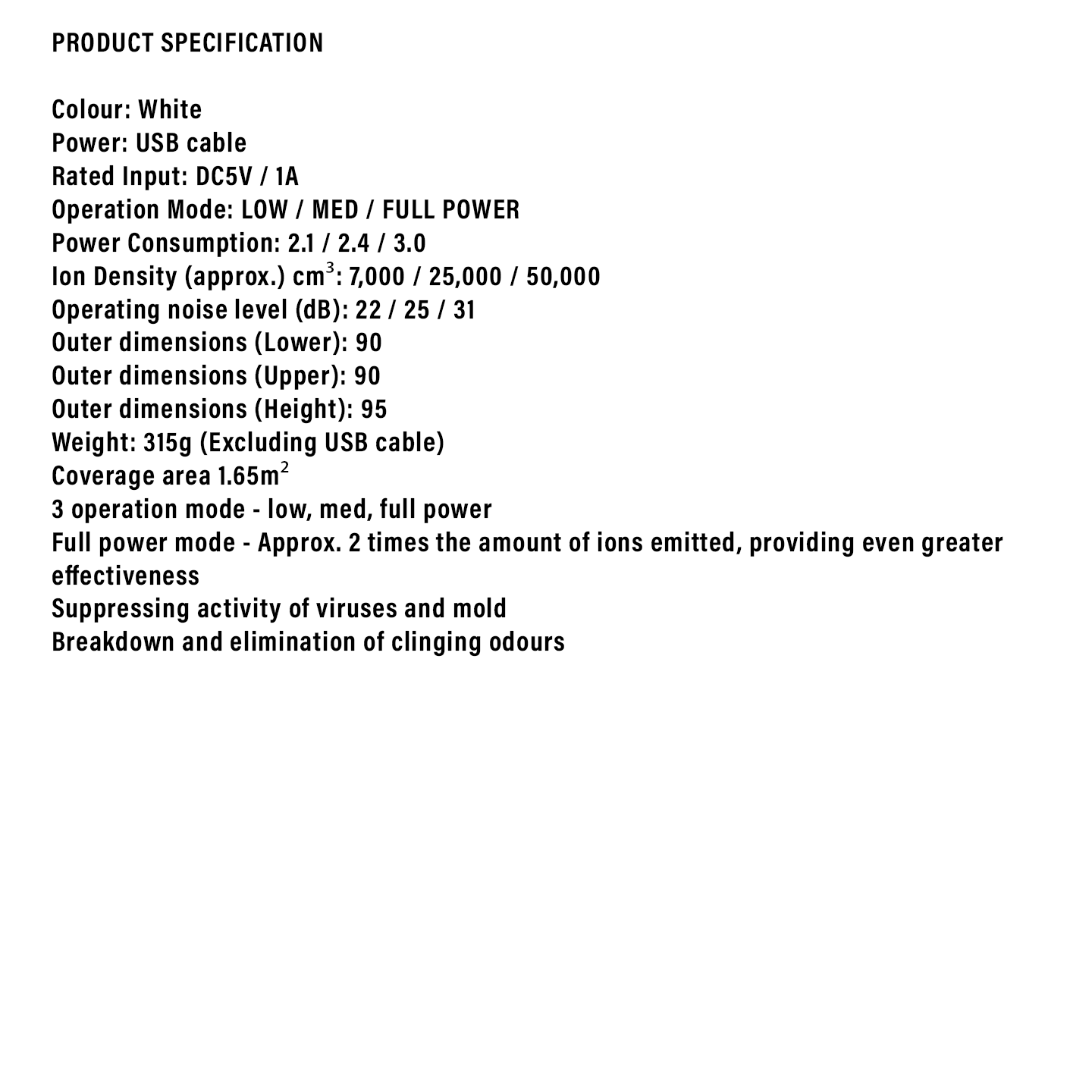 Sharp Mobile Plasmacluster Ion Generator (IGEX20BW)