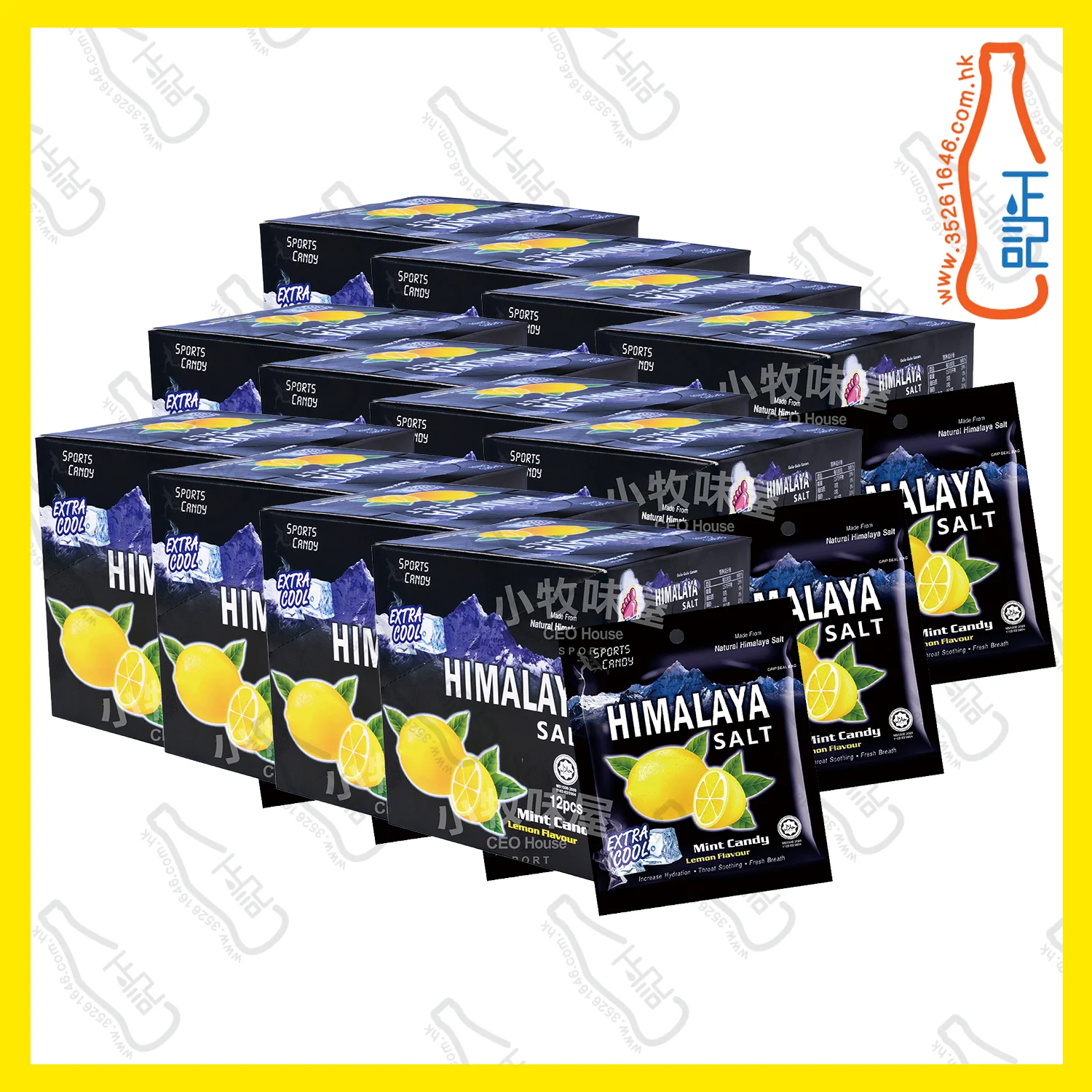 ==BIG7621 Himalaya 喜瑪拉雅山鹽薄荷糖 - 檸檬味 x 12包 x【12盒】/箱
