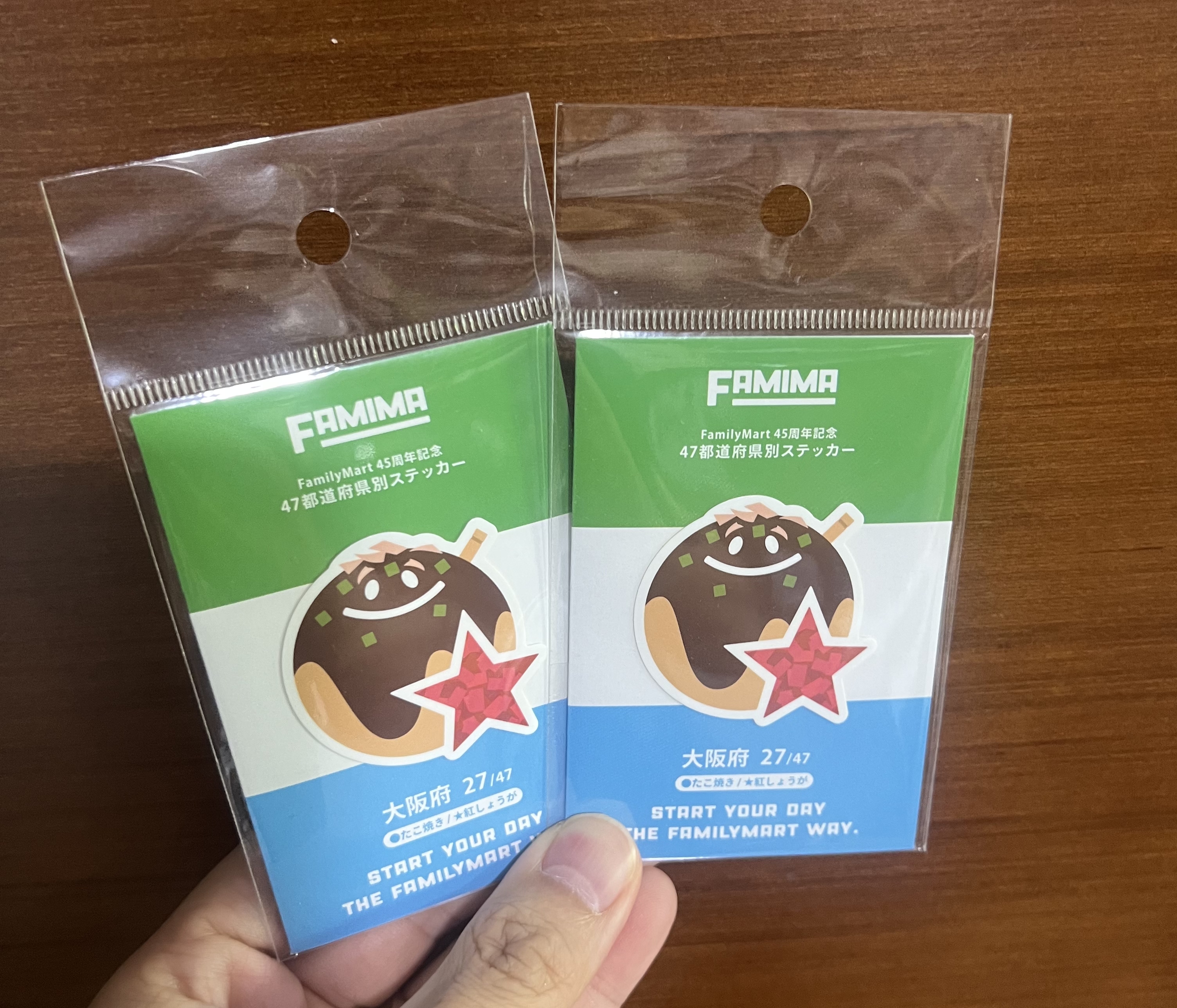 💟現貨💟大阪限定章魚燒🐙🇯🇵日本FAMILY MART 45周年 47都道府縣收藏貼紙