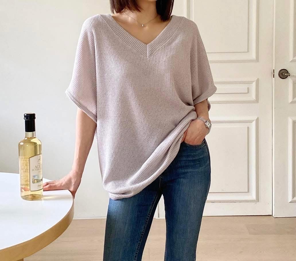 Made in Korea 🇰🇷線仔V領長top