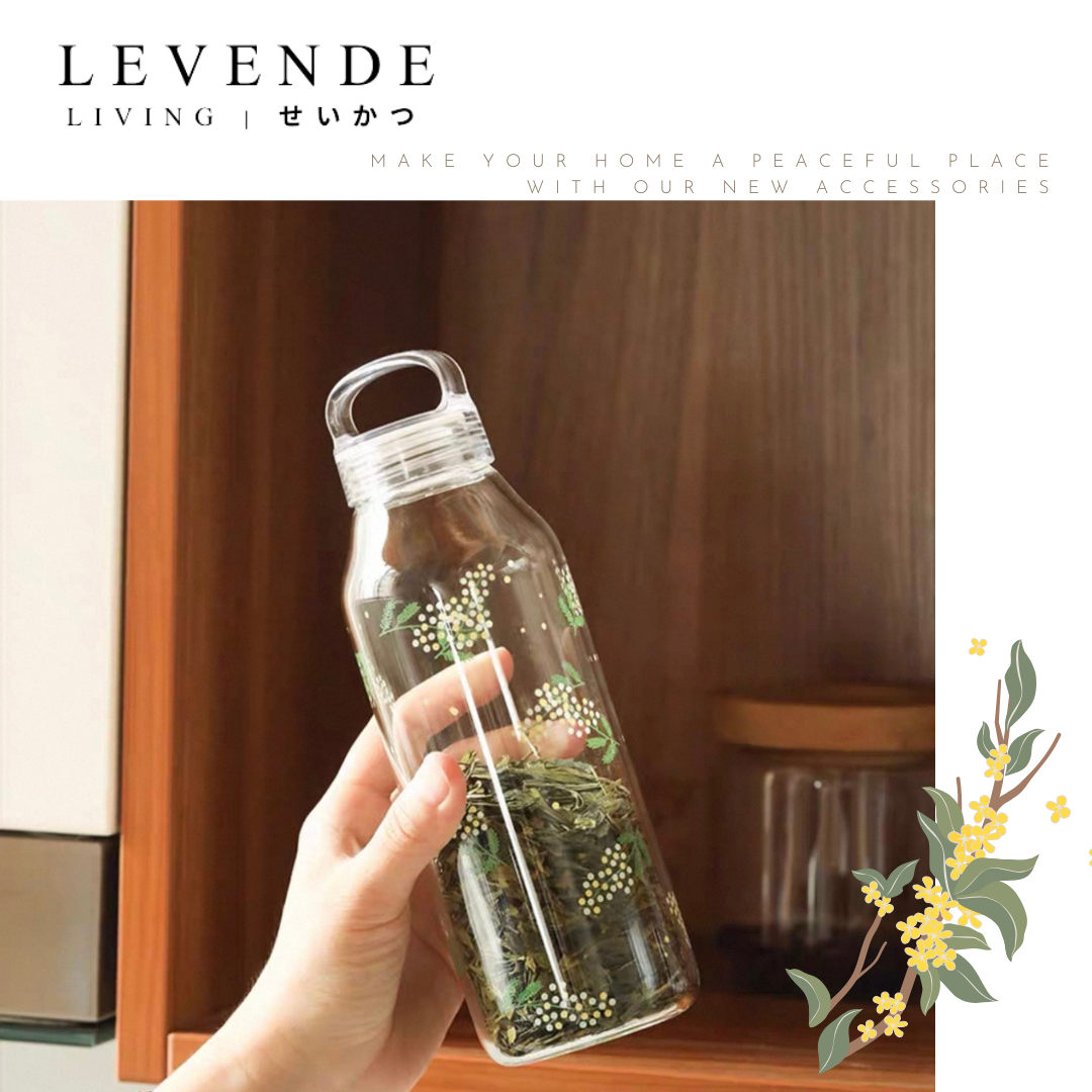 Levende 含羞草高硼硅耐熱手提玻璃瓶
