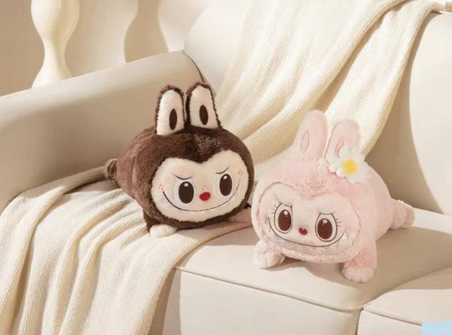 海外独家Labubu Mokoko玩偶毛绒玩具 POPMART泡泡玛特MOKOKO公仔搪胶毛绒拉布布挂件LABUBU花花包公仔