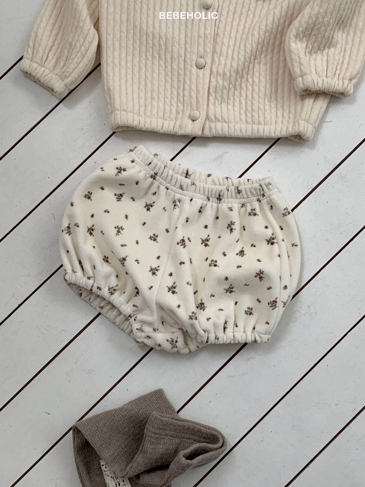 🌸預訂 韓國直送🌸🇰🇷BEBEHOLIC三色蕾絲口袋碎花燈籠褲