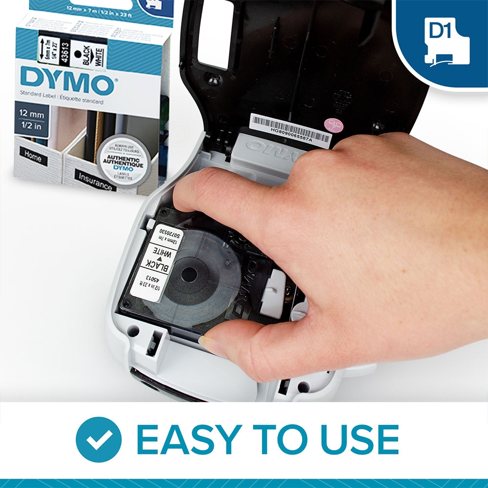 Dymo D1 Label Cassettes ( 6mm , 9mm ,12mm & 19mm)