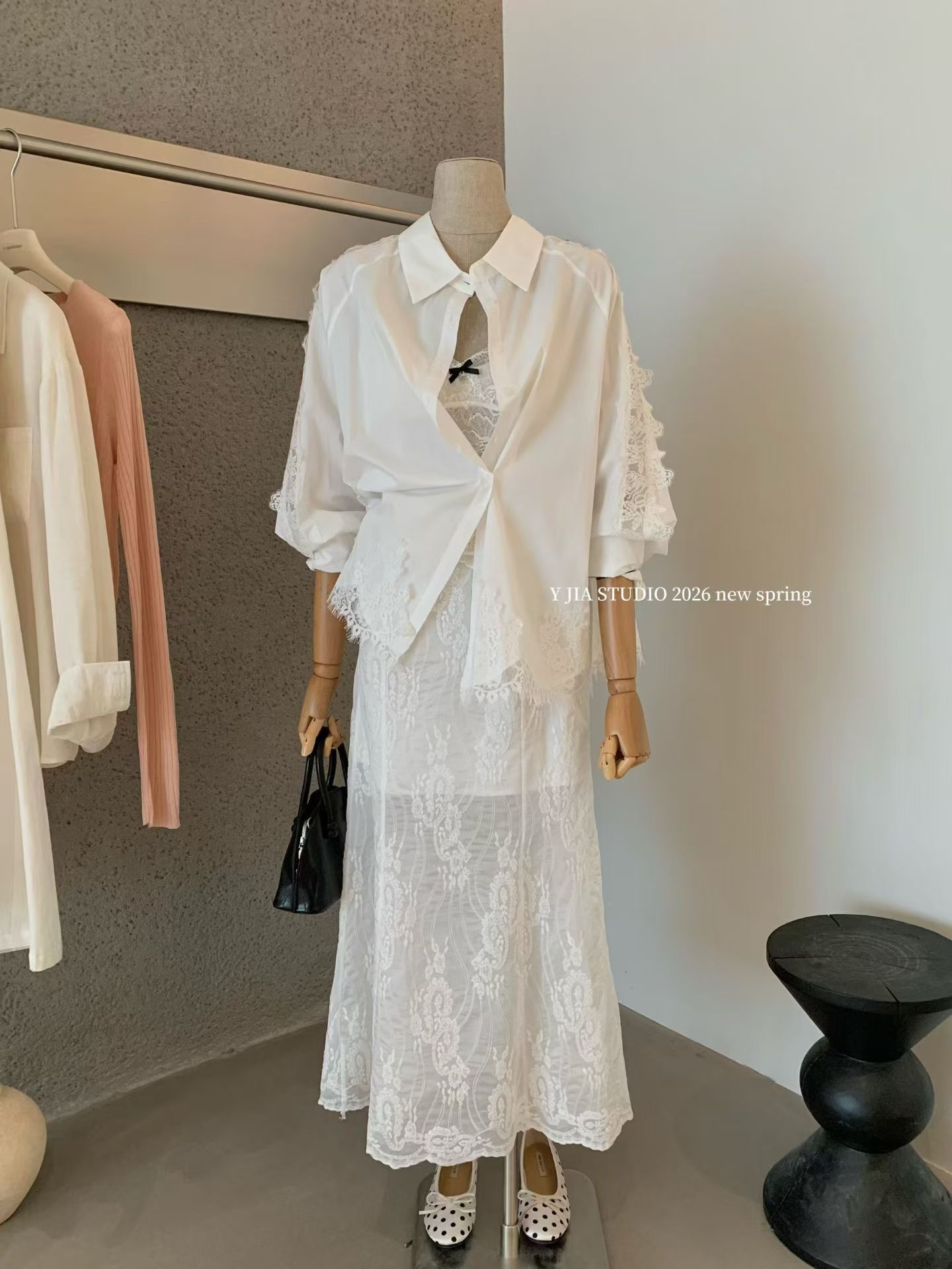 1777 White Tea Lace Set 白茶蕾丝套装 *不包含吊带内搭