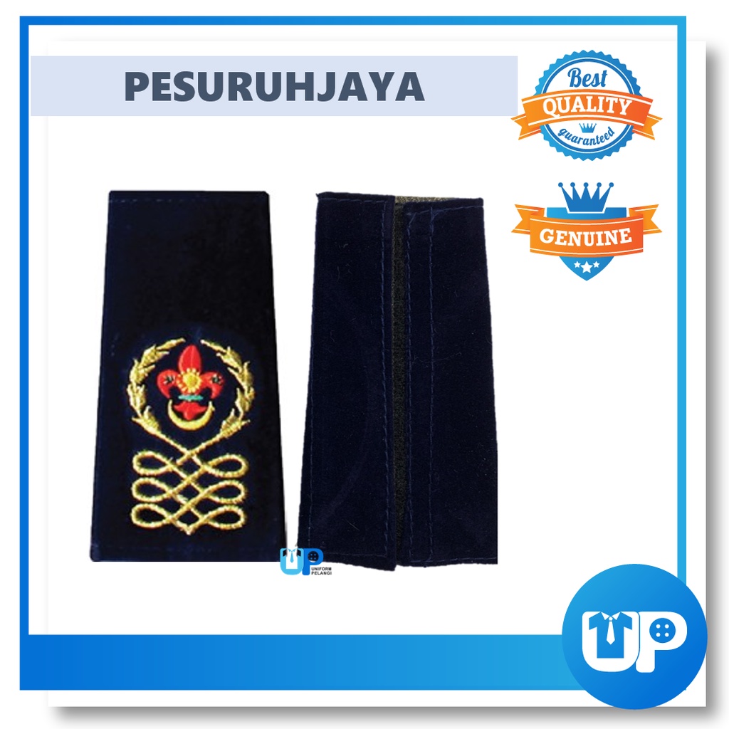 Epolet Pengakap Pemimpin Cikgu Guru Pangkat Kelana Merah Hijau Birutua Kokurikulum Sekolah Scout Teacher Badges