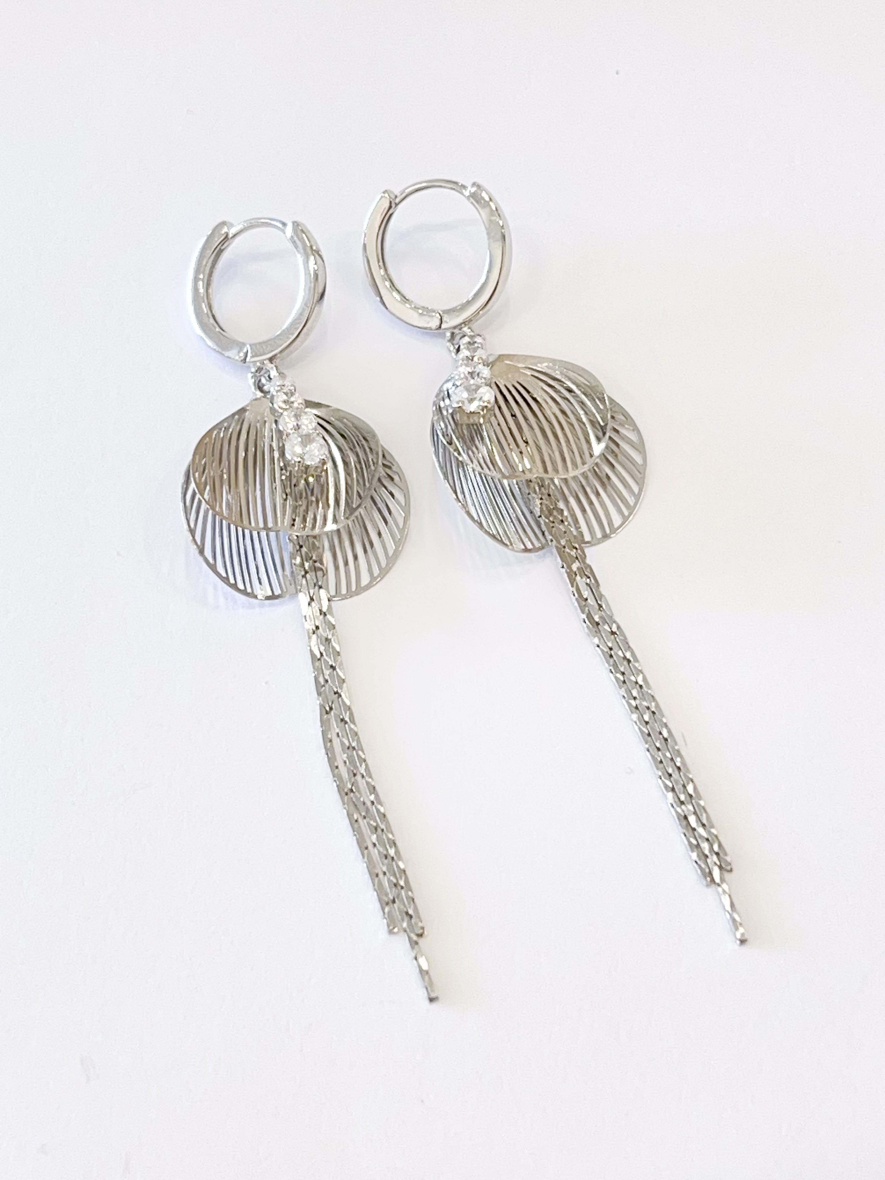 百搭花瓣不规则流苏耳环