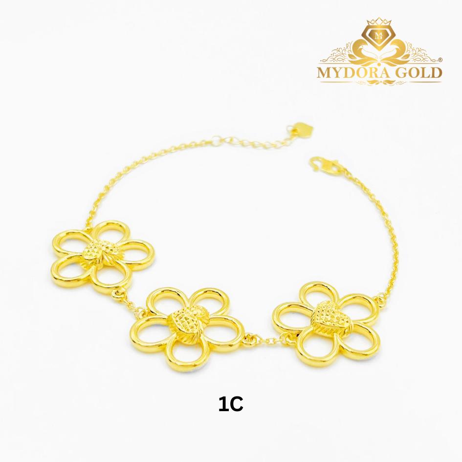 MYDORA Rantai Tangan Fesyen Daisy in Love l EMAS 916/22K