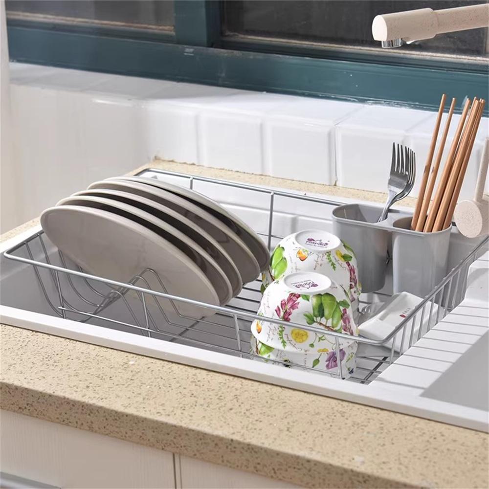 廚房瀝水雙拱碗架 銀色 UB0255