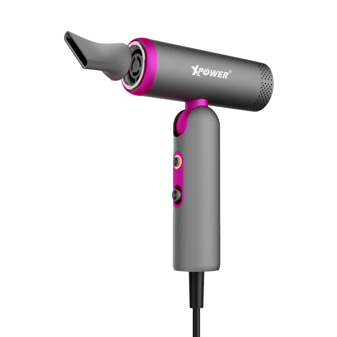 [香港行貨 | 1年保養] XPower POWERFINE PF1 全球最細可摺疊100-240V旅行負離子護髮風筒 - 灰色 XP-PF1-GY || 粉紅色 Pink XP-PF1-PK