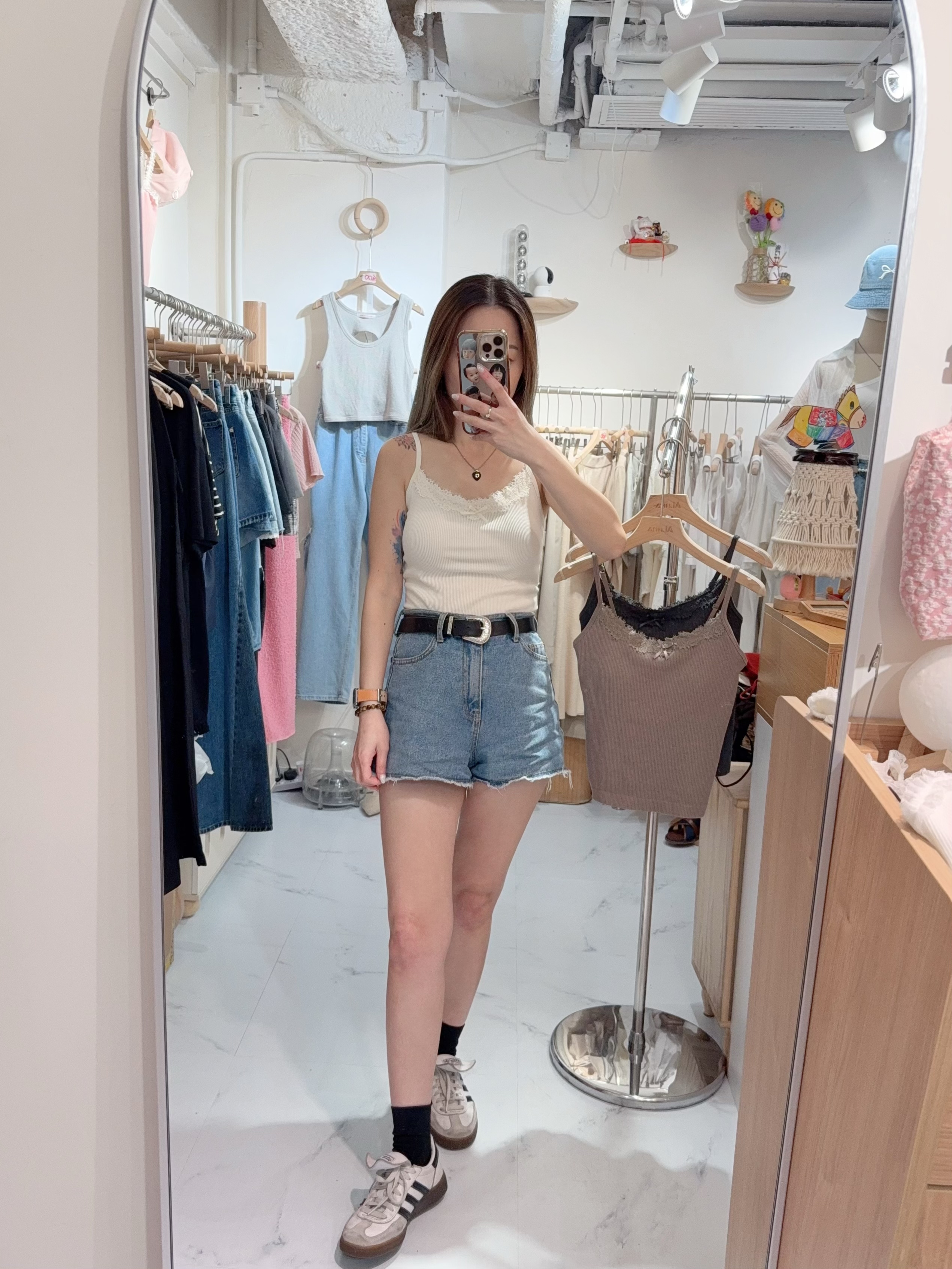 lace邊坑紋bra top