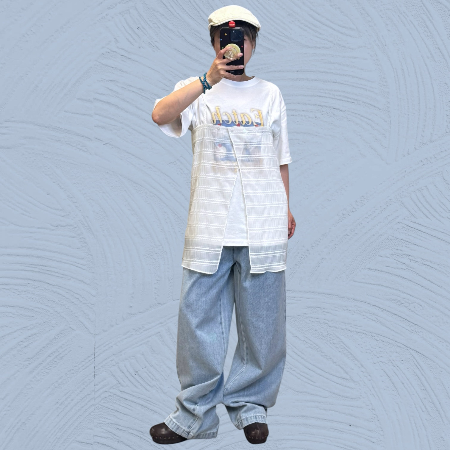 221198 雪紡皺布吊帶背心胸