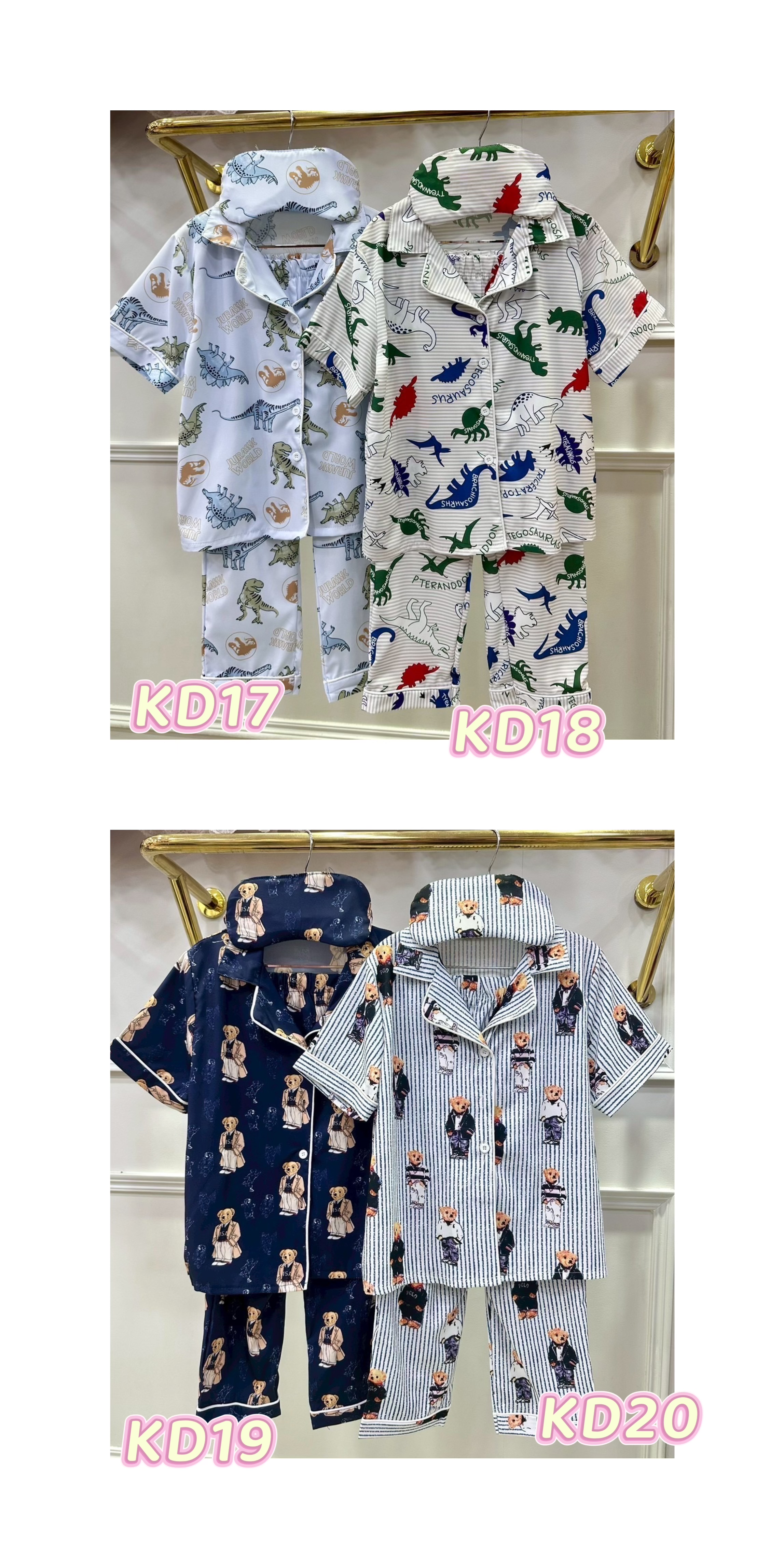 泰國真𢇃睡衣3-6歲No :KD1-KD60