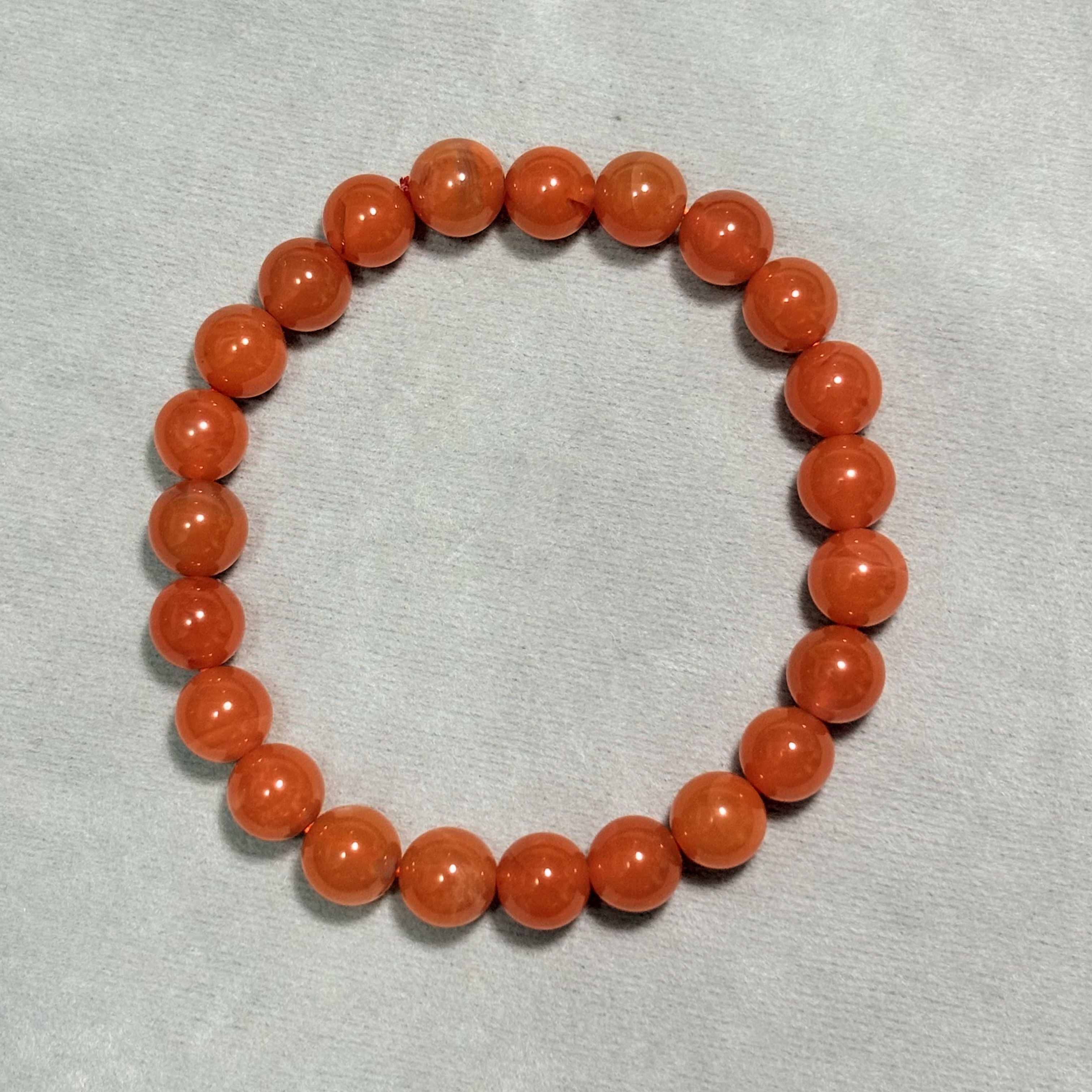 南紅瑪瑙手串 No.2692丨規格：8mm珠15.5cm手圈