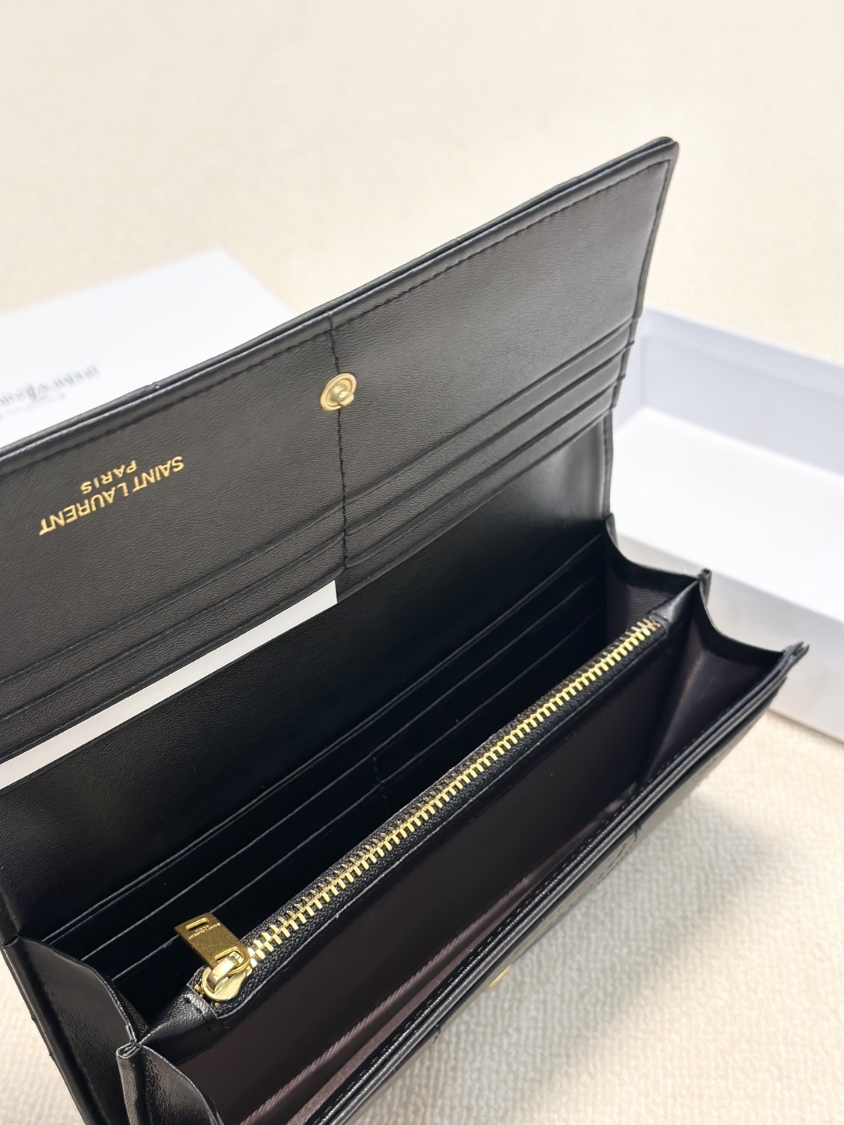 YSL 長版真皮銀包 禮盒裝