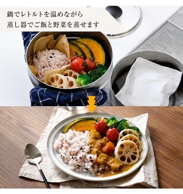【現貨】🔥🔥【日本直送《燕三条》多功能不鏽鋼雪平鍋連蒸籠套裝】3件裝 | 18CM