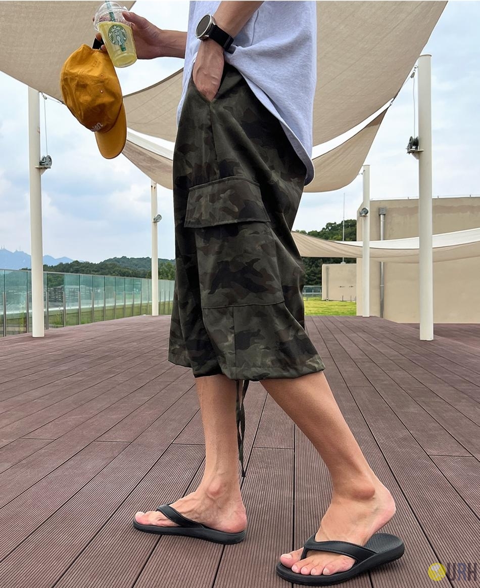 【100%保證韓國直送】Military Camo Cargo Bermuda 寬鬆迷彩五分褲 [2 color] RG165927