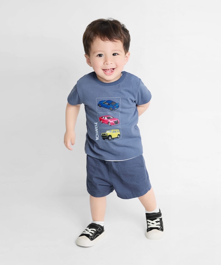 💚預訂 台灣直送💚Tomica三輛車印花純棉短袖T恤
