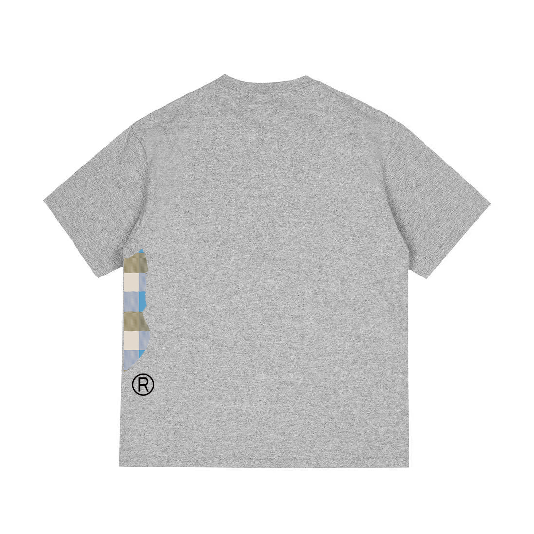 Bape Logo Check Side Big Ape Head Tee 