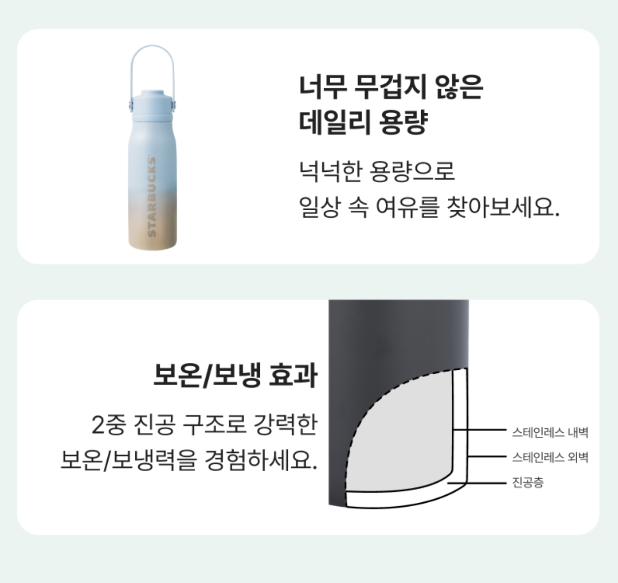 夏季海洋系列｜ 韓國 Starbucks 星巴克 可手提 不鏽鋼 保溫 保冷 杯｜Summer Rally Tumbler