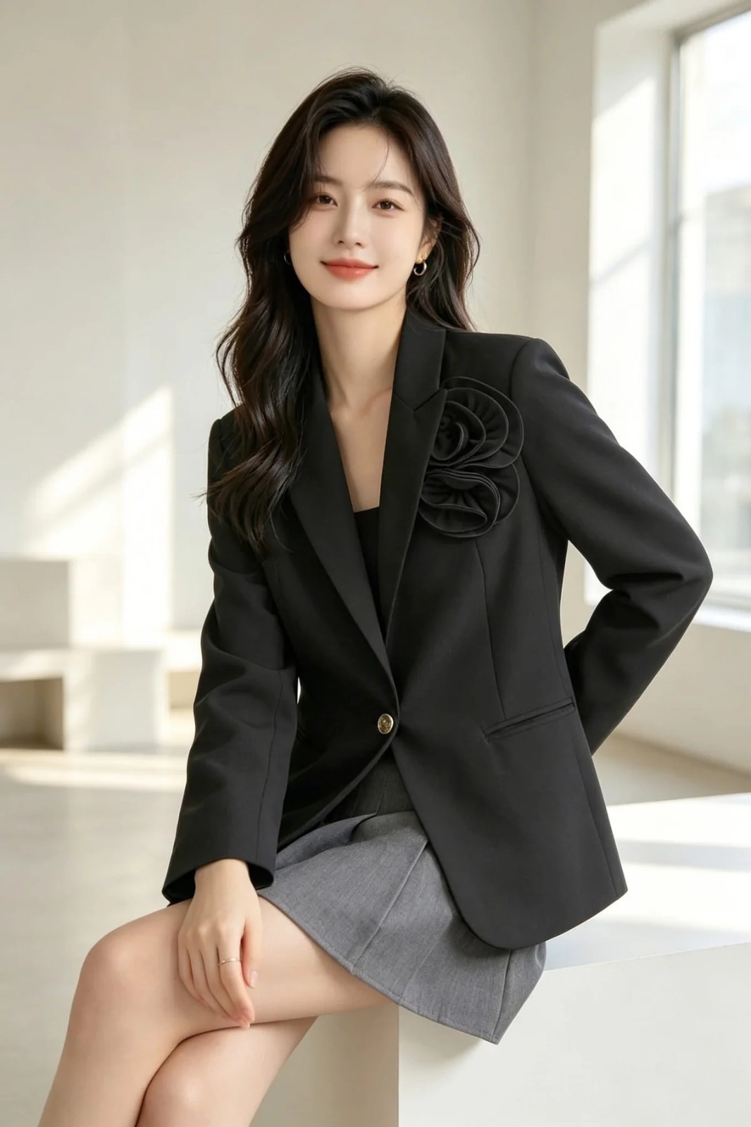 MFLAJ2501 Rosette Tailored Jacket