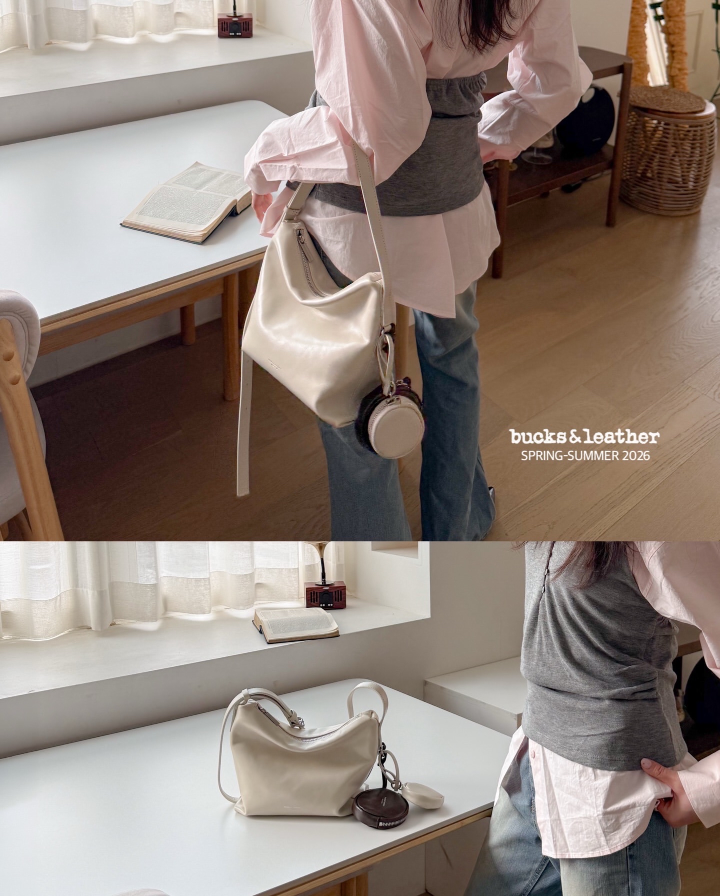 預購_牛皮亮面 Low Bag (S) By Bucks & leather