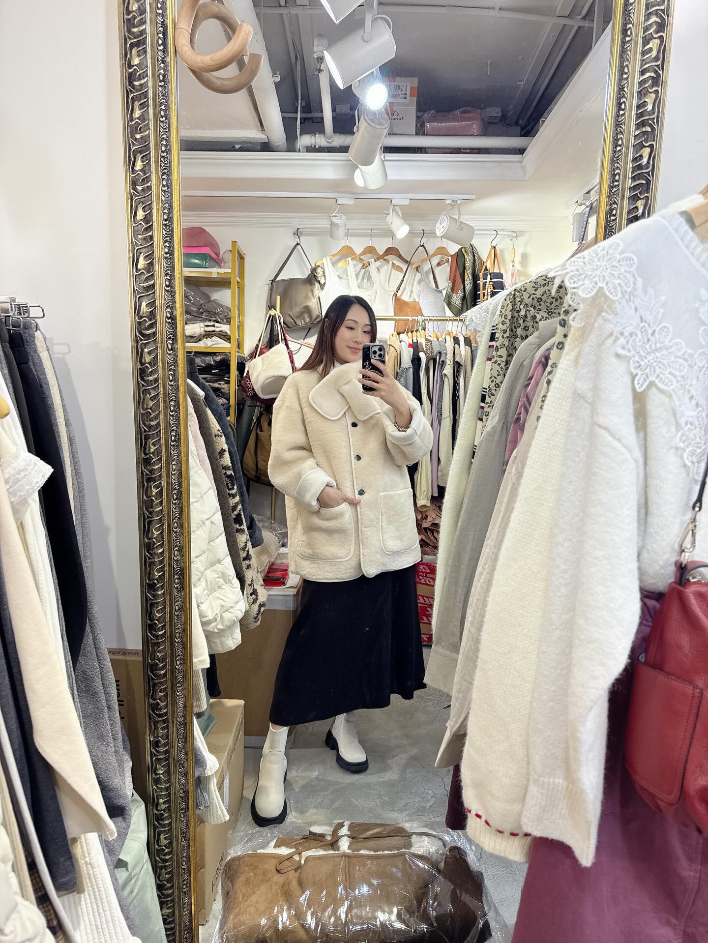 毛毛褸外套（連頸巾）