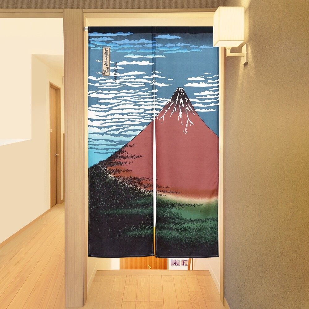 【現貨】🔥🔥【日本製《葛飾北齋》富嶽三十六景「赤富士」和風門簾】